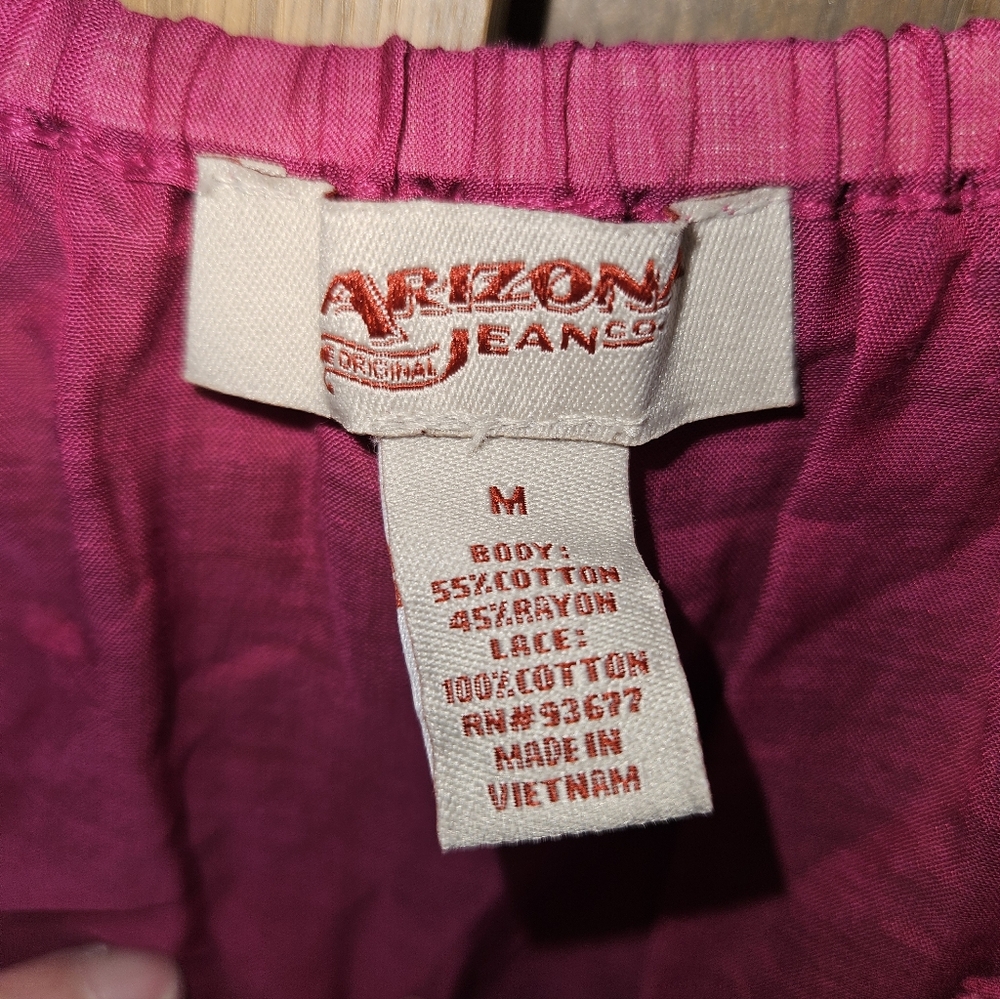 NWT Arizona Jean Co. Sz M Peasant/Boho Style Top - Picture 2 of 3